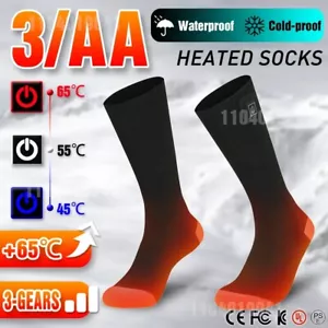 5000mAh Electric Heated Socks Foot Winter Warmer Sock Rechargeable Battery Power - Picture 1 of 6
