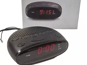 LED Digital Alarm Clock Radio WITH SNOOZE SIZE 55(H) X 136(W) X 115 (D) - Picture 1 of 3