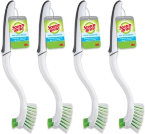 Pot Pan & Dish Brush, 4 Cleaning Brushes for Kitchen and Bathroom, Safe on Cookw - Picture 1 of 11