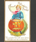 Carte postale "This Pumpkin Face" Halloween Pranks 1912 Jack-o'-Lantern Stecher 226 F