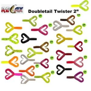 5 Stck Relax Doppelschwanz Twister 2" 4,5cm DoubleTail Gufi Köder Forelle Barsch - Bild 1 von 30