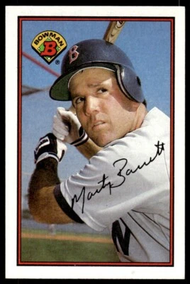 1989 Bowman Baseball Card Marty Barrett Boston Red Sox #28 - Image 1 of 2