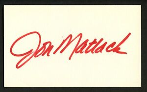Jon Matlack signed autograph auto 3x5 index card Baseball Player 9773