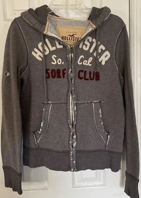 Hollister Surf Club So. Sudadera con capucha Cal gris envejecida para mujer talla pequeña Foto 1 de 4
