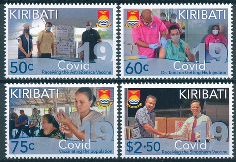 Kiribati 2022 MNH Medical Stamps Corona Vaccinations 4v Set Cover