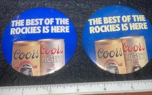 Coors Light pinback buttons vintage lot The Best Of The Rockies Is Here Tariffs - Picture 1 of 3