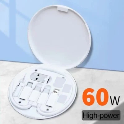 60W Type-C To USB C To Micro USB To Light Fast Charging Adapter Kit New - Image 1 of 3