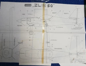 Webra 4240 Zlin 50 RC-Motorflugmodell Bauhinweise u Bauplan Konstr.:W.Habe -3- - Bild 1 von 5