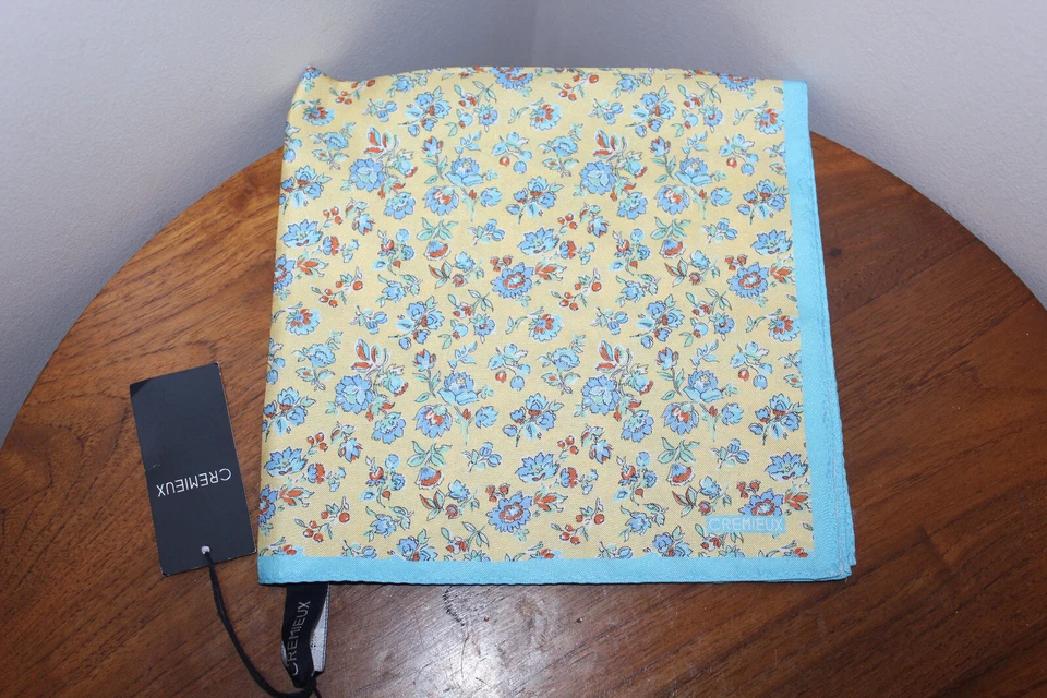 DANIEL CREMIEUX MENS SQUARE POCKET HANDKERCHIEF VARIETY 100% SILK 16" x 16" - Image 1 of 1