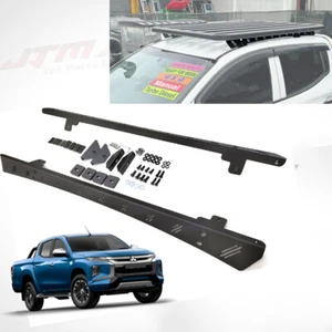 Black roof racks brackets kits roof rails to suit Mitsubishi Triton MQ/MR 2015+ - Picture 1 of 7