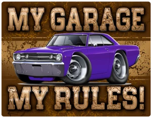 1968 Dart Hardtop My Garage My Rules Wall Art Graphic Sticker - Picture 1 of 4