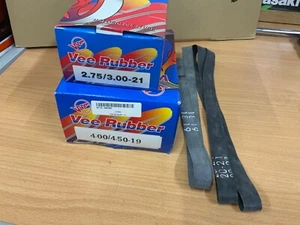 VEE RUBBER INNER TUBE RIM TAPE SET 21 & 19 INCH HONDA CR CRF 250 450 - Picture 1 of 4