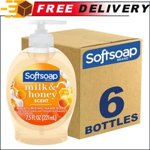 Softsoap Moisturizing Liquid Hand Soap, Milk & Honey, 7.5 Fluid Ounce, Pack of 6 - Picture 1 of 12