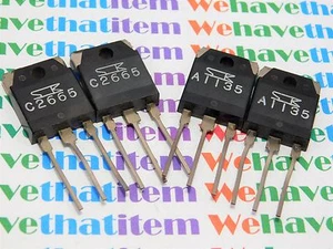 2SA1135 & 2SC2665 / TRANSISTOR / TO3PN / 1 PIECES OF EACH = 2 PIECES TOTAL(qzty) - Picture 1 of 3
