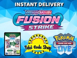 25 x FUSION STRIKE Live Pokemon Booster Codes Online INSTANT QR EMAIL DELIVERY - Picture 1 of 3