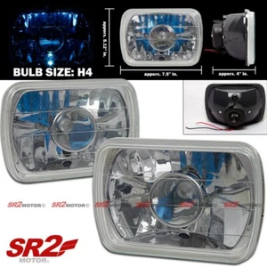 Faros proyectores de conversión de lente de vidrio universal de 7x6 pulgadas corte diamante - Imagen 1 de 1