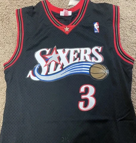 Mitchell & Ness Philadelphia 76ers Allen Iverson Jersey Size Large U.S SELLER✅ Cover