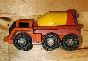 Tonka Totes 1970s Cement Truck Quicker Mixer Orange Red and Yellow - Picture 1 of 5