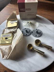 NOS Hall-Mack Messing Handtuchhalter Pfosten Set Artistocrome 400 495T Messing poliert - Bild 1 von 6