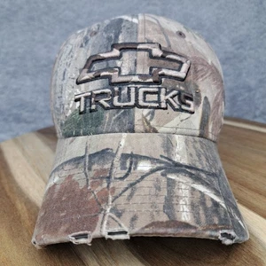 Chevy Hat Cap Strap Back Camo Chevrolet Trucks Bowtie Logo Officially Licensed - Picture 1 of 8