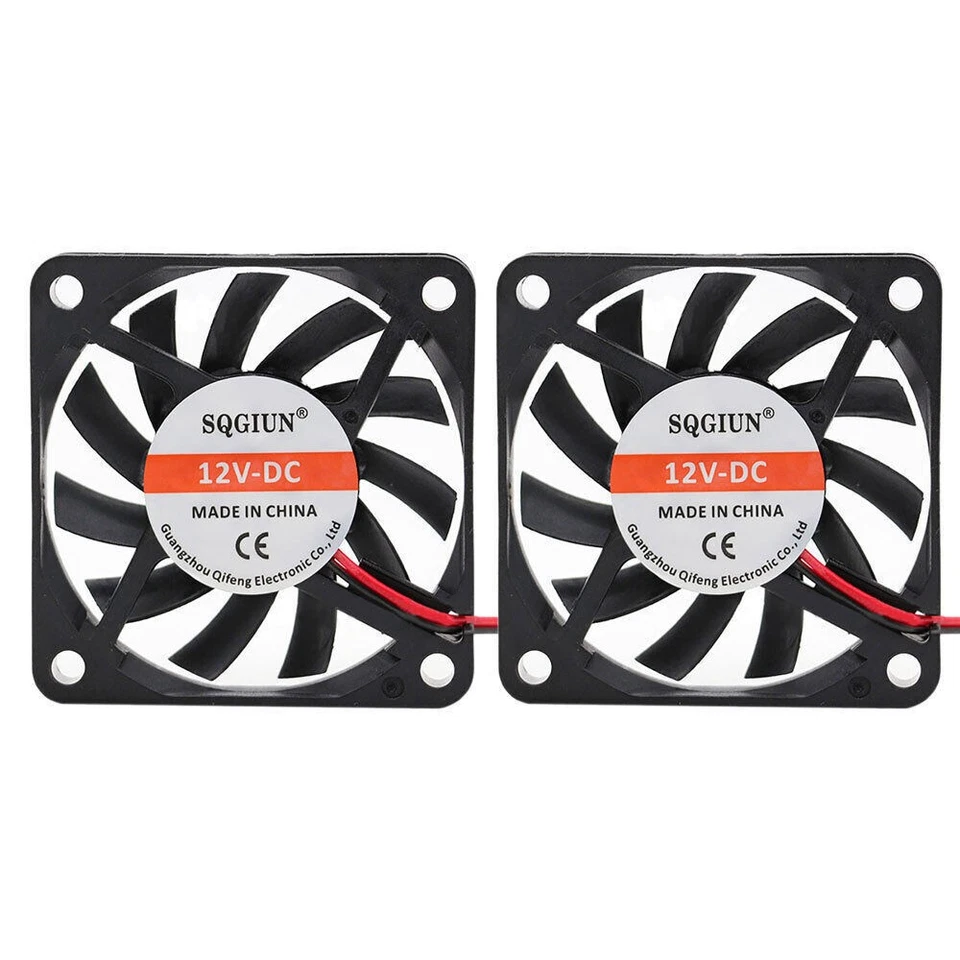 2pcs Lüfter Gehäuselüfter für PC Computer 60x60x10mm 60mm leise FAN 5V 12V 24V , - Bild 1 von 4