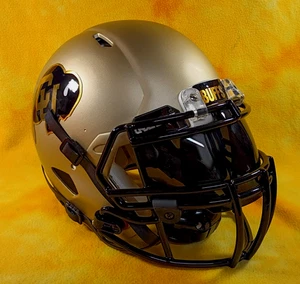 Colorada Buffaloes custom fullsize Riddell Speed football helmet Lg gold Hunter - Picture 1 of 11
