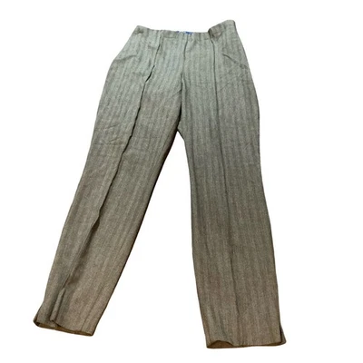 Polo Ralph Lauren Wool Blend Herringbone Pleated Dress Pants Women Size 8 Brown - Image 1 of 4