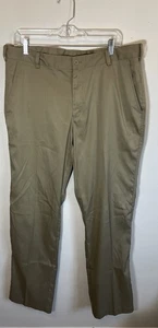 Nike Golf Pants Men’s Size 36x34 Khaki Dri-FIT Flat Front Performance Stretch - Picture 1 of 4