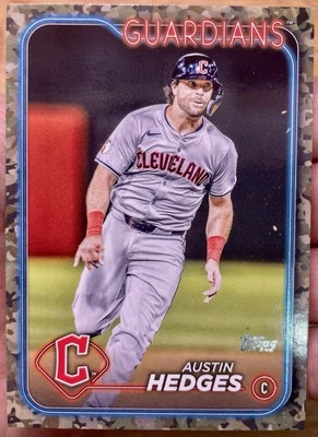 Austin Hedges 2024 Topps Update Camo Parallel SSP /25 #US174 - Image 1 of 3