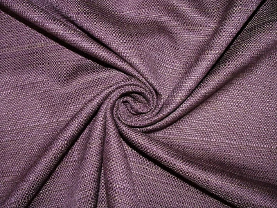 17 Metres Raffia Aubergine Textured Woven Fabric Curtain Upholstery Cushion - Image 1 of 4