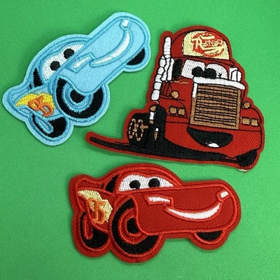 🔥LOT of 3 Cars Movie Lightning McQueen Patch Red Car Pixar Embroidered Iron On - Image 1 of 4