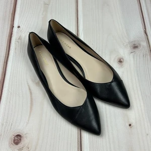 Cole Hann Black Pointed Toe Ballet Flats Size 7 EUC - Picture 1 of 8