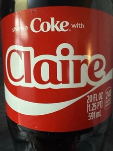 Share a Coke with Claire 2025 Personalized Gift Coca~Cola Bottle 20oz Comb Ship - Picture 1 of 2