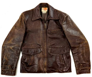 Chaqueta de cuero vintage KNOPF US Barnstormer Horeshide 48 M - Imagen 1 de 4