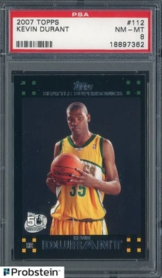 Kevin Durant Seattle Supersonics 2007 Topps #112 radiocontrol novato PSA 8 casi nuevo-como nuevo Foto 1 de 2