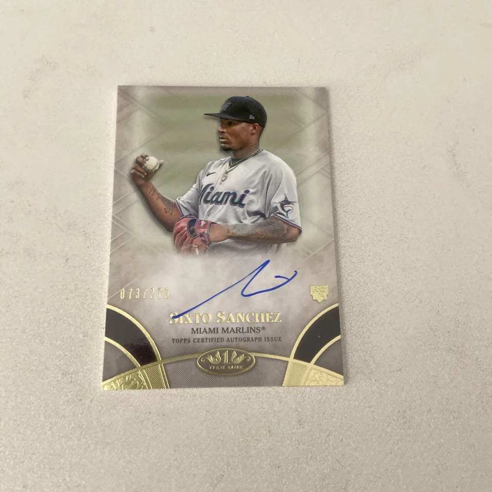 2021 Topps Tier One - Breakout Autographs Sixto Sanchez #BOA-SSA /275 (AU, RC) - Image 1 of 4