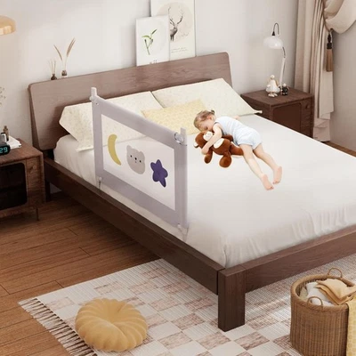 Riel de cama Omzer para niños pequeños - (1 paquete) rieles de cama para niños pequeños con bloqueo doble para niños Foto 1 de 4