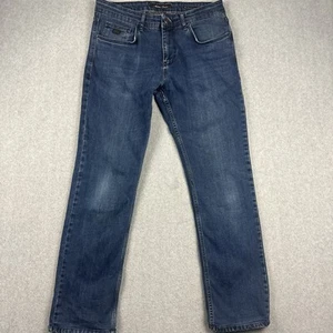 Pantalones de mezclilla Milano Denso para hombre 34 (33x29) azules ajustados rectos elásticos lavado oscuro - Imagen 1 de 12