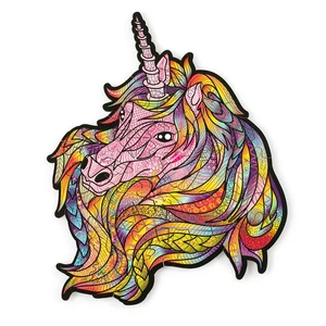 Pink Sky Unicorn 21 Piece Wooden Jigsaw - Picture 1 of 1
