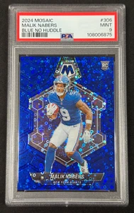 Malik Nabers Rookie Blue No Huddle /75 PSA 9 MINT 2024 Mosaic Football NY Giants - Bild 1 von 2