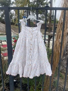 Catherine Malandrino Girls Size 10 Summer Spring Floral Dress Pink Pastels - Picture 1 of 6