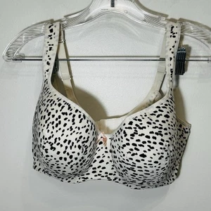 Cacique Lane Bryant 38DDD Black Ivory Animal Bra - Picture 1 of 7