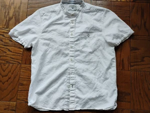 Ted Baker Mens London Button Front Short Sleeve Cotton White Shirt 5 - Picture 1 of 4