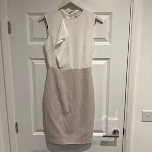 Ted Baker Women’s White Rose Sleeveless Bodycon Dress Size Number 0 - Picture 1 of 5