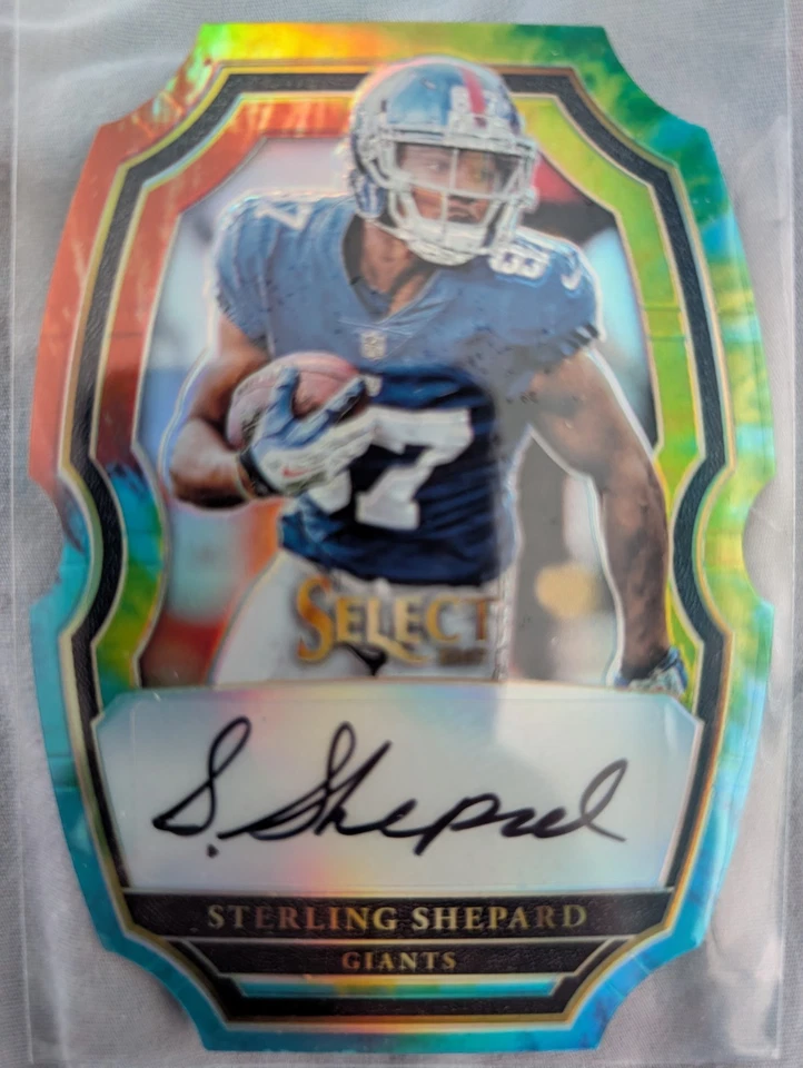 Карта STERLING SHEPARD 2017 Panini Select Auto Tie Dye штампованная /15 PWE - Изображение 1 из 1