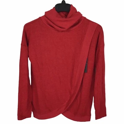 Suéter Gibson Rojo Acogedor Polar Cuello Alto Capas Manga Larga Para Mujer Pequeño XXS Foto 1 de 4