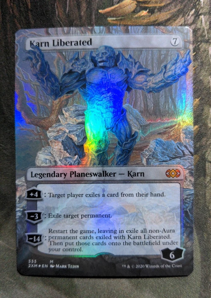 Karn Liberated ARTIST PROOF FOIL MTG Double Masters NM Mark Tedin - Image 1 of 2