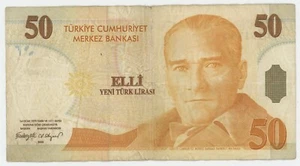Turkey 50 Lira L1970 2005 Pick 220 VF Uncirculated Banknote Serial B - Picture 1 of 2