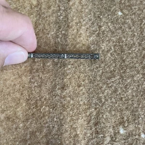 925 STERLING SILBER ART DECO STIL UNBEKANNTE STEINE FILIGRAN STAB ANSTECKNADEL BROSCHE - Bild 1 von 8