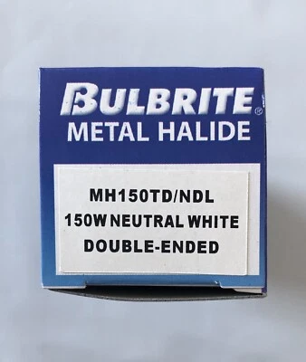 BULBRITE Metal Halide 664015 BULB MH150TD/NDL 150W Neutral White Double-Ended - Image 1 of 4